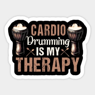 Cardio Drumming Is My Therapy Gym Fitness Class Workout Sticker